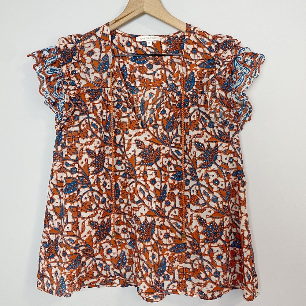 Anthro Love The Label Vineyard Ruffled Top - Picture 5 of 11